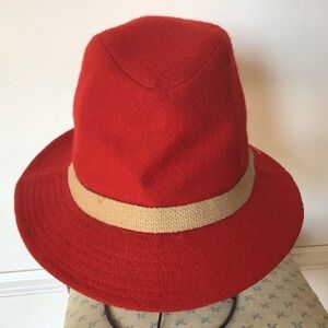 Stylish Red Fedora Hat